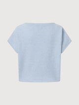 Shirt Evi Woman Azzuro Merino/Baumwolle | Stapf