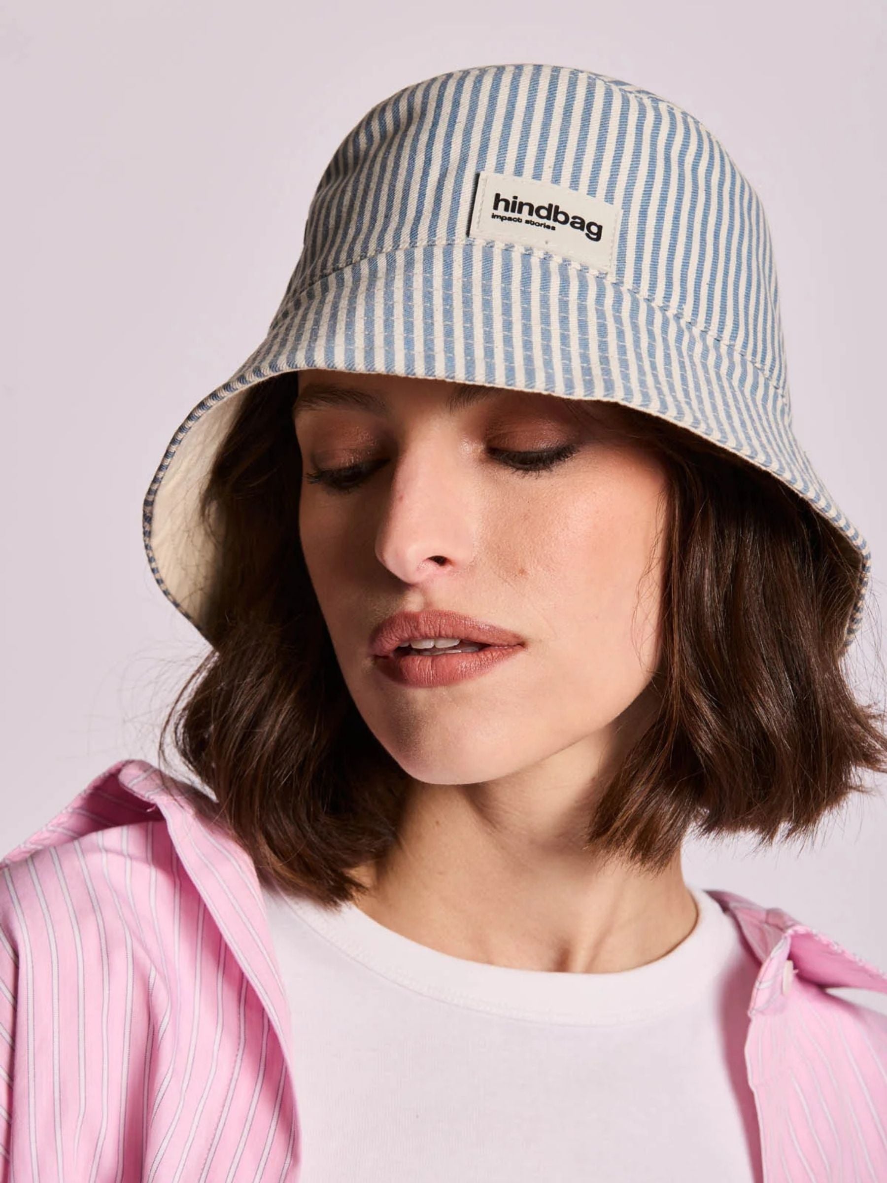 Cappello Bob A Righe Blu | Hindbag