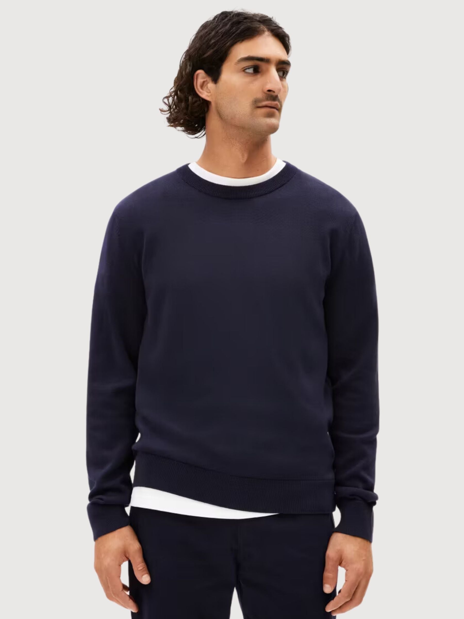 Pullover Loukaa Dunkelblau Mann Baumwolle | Armedangels