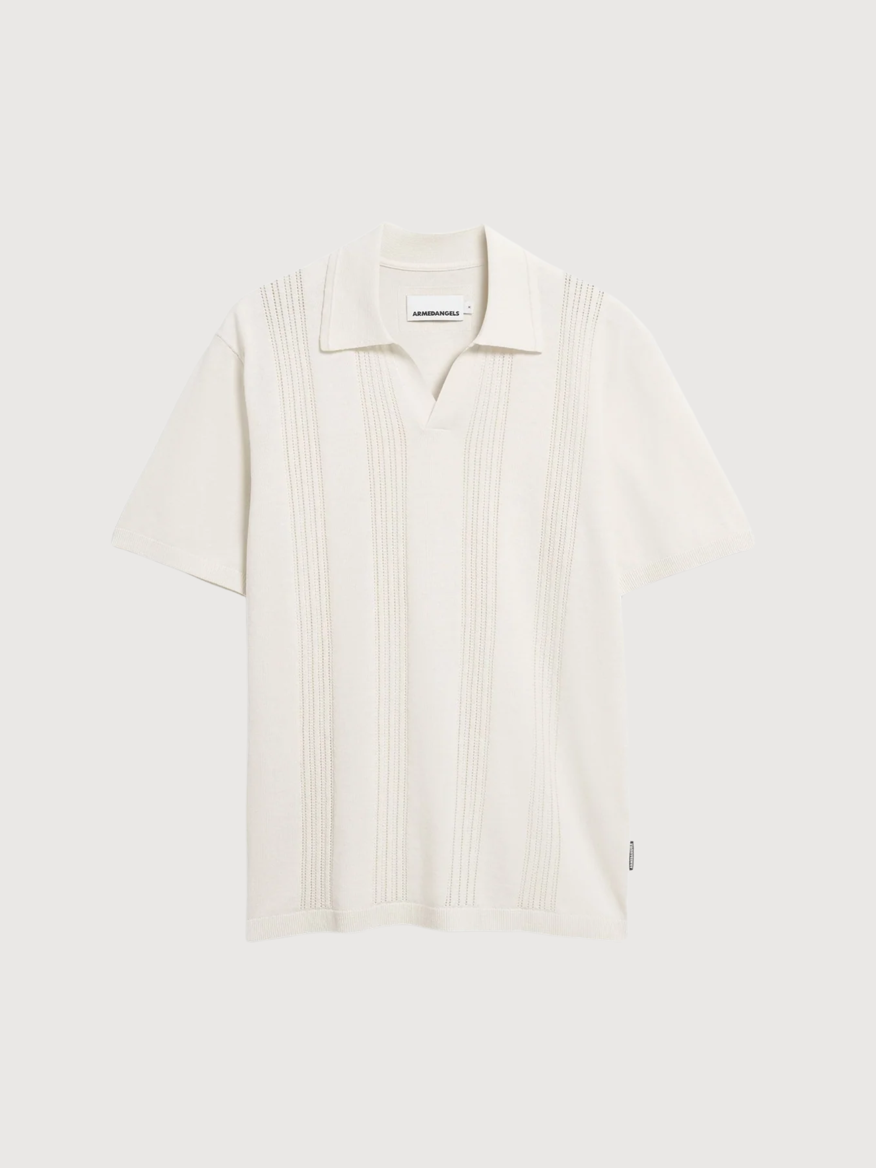 COTTON KNIT POLOSHIRT Pure | ARMEDANGELS