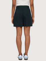 Shorts Pleated Viscose Woman Black | Mazine