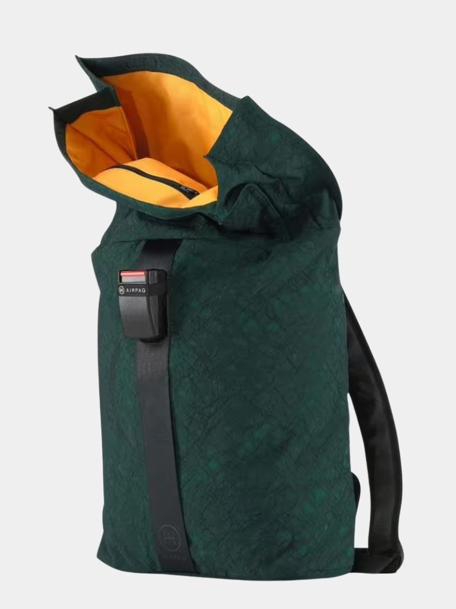 Rucksack mit Rollverschluss, umweltfreundlich, aus recycelten Airbags | Airpaq