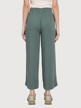 Trouser Wide Leg Viscose Woman Bottle | Mazine