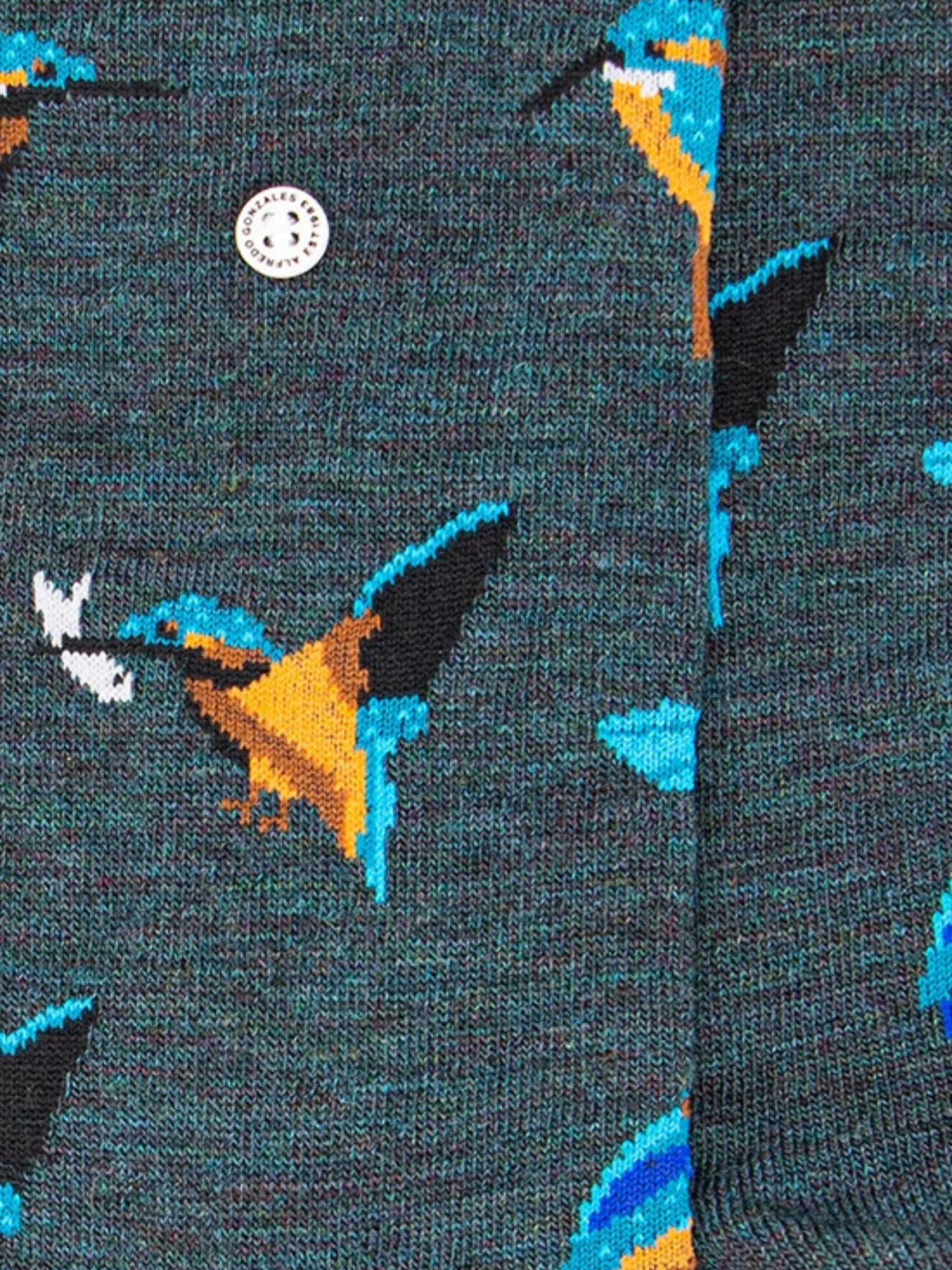 Merino Socks Kingfisher Navy Blue | Alfredo Gonzales