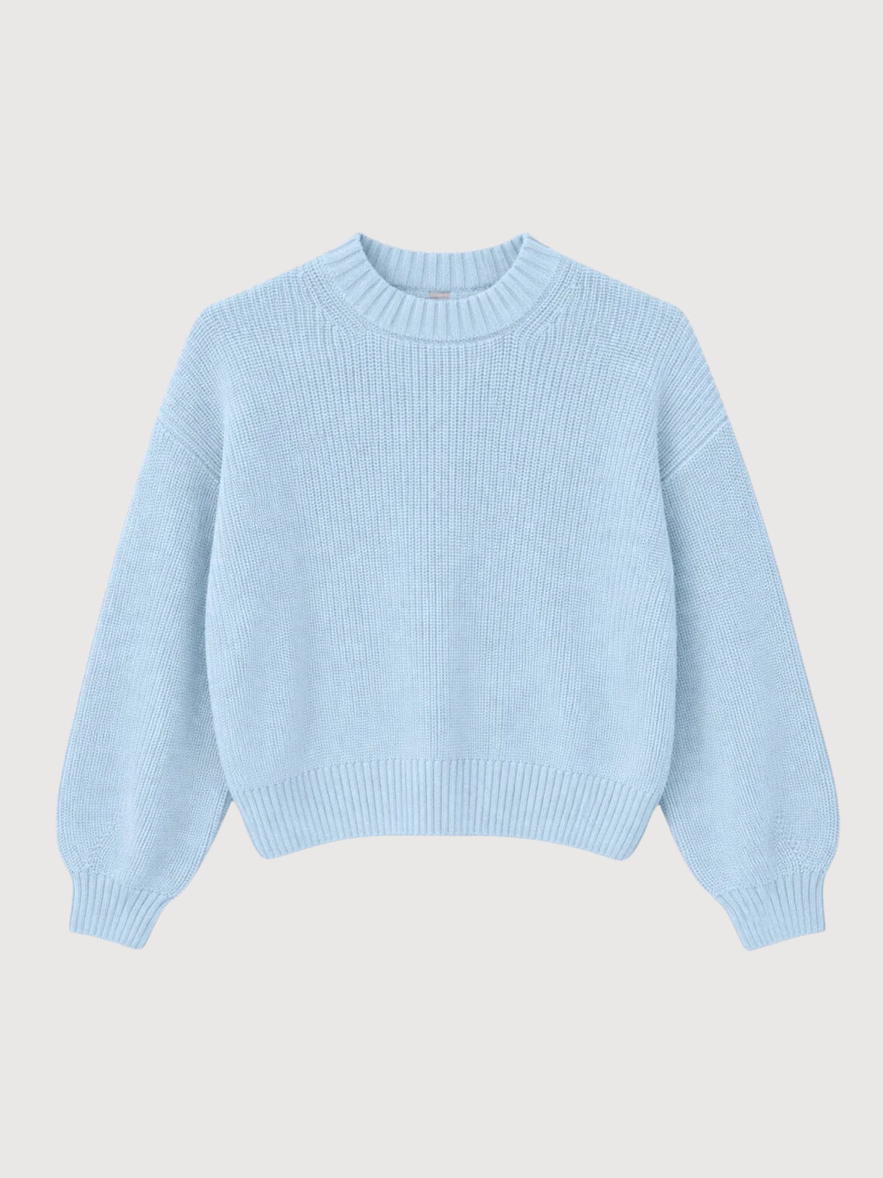 Grobstrickpullover für Damen, Traumblau | Mazine