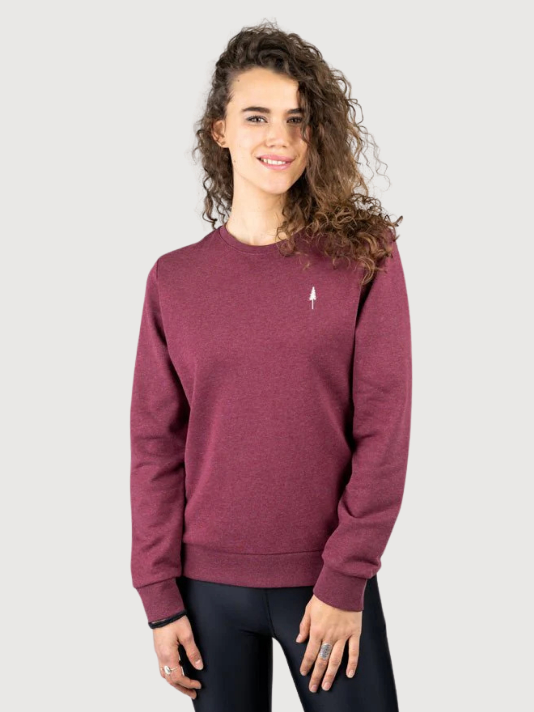 Tree sweater Bordeaux Mel | NIKIN