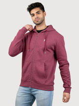 TreeHoodie Jacket Bordeaux Mel | NIKIN