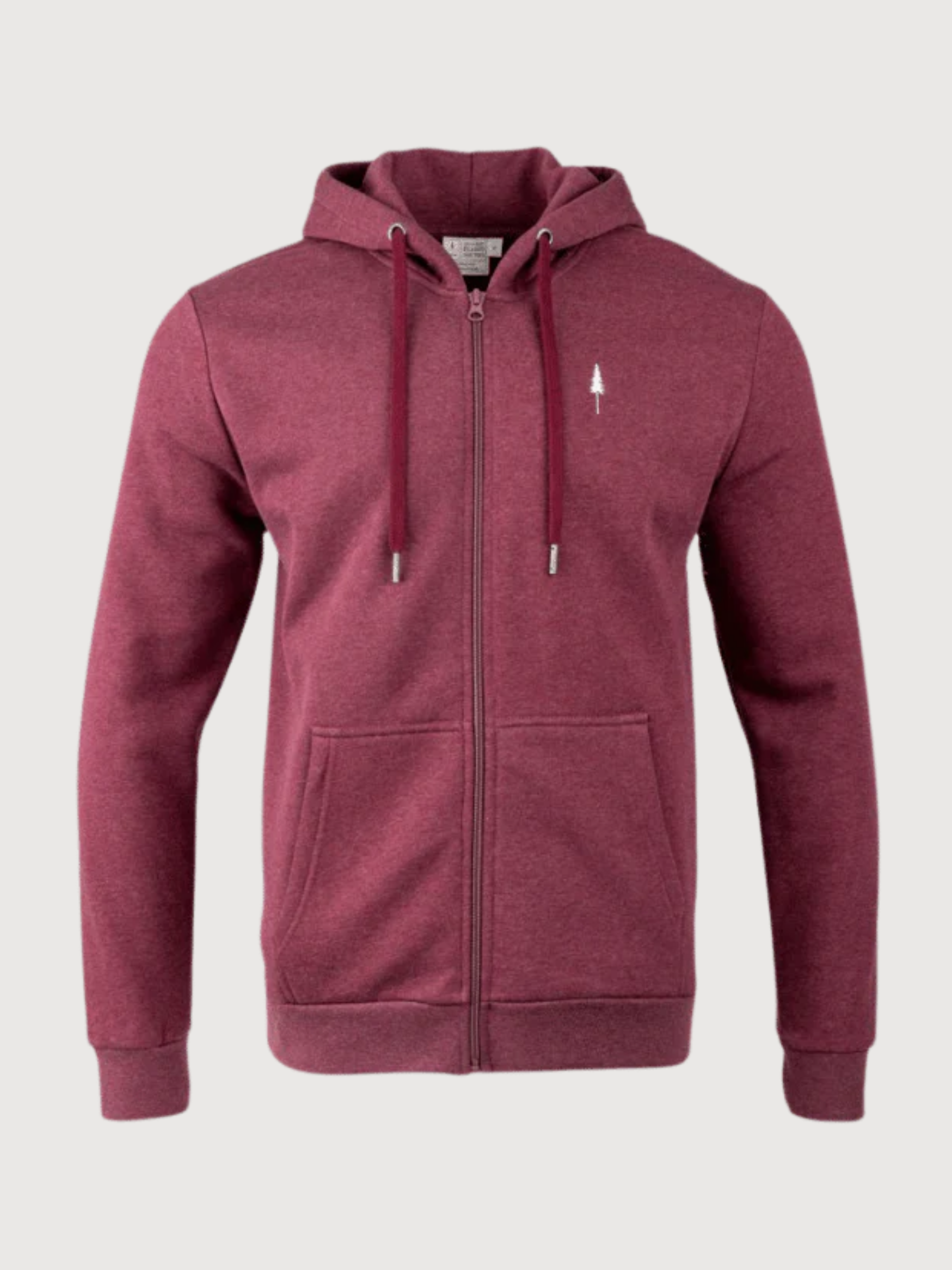 TreeHoodie Jacket Bordeaux Mel | NIKIN