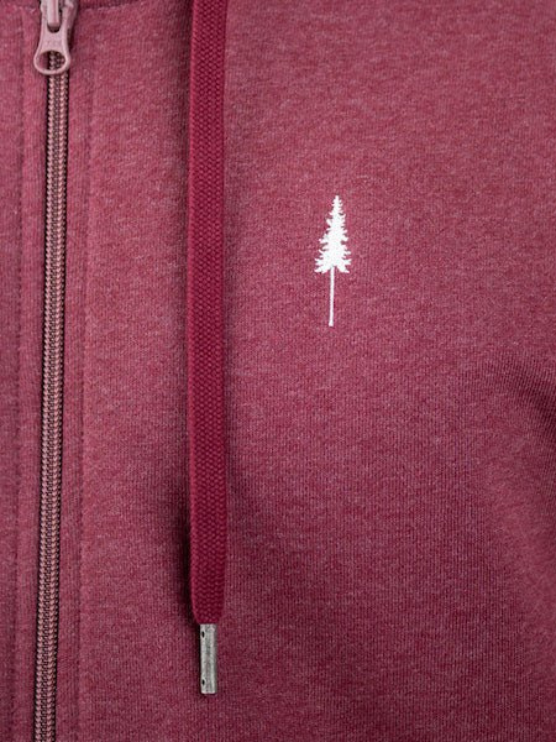 TreeHoodie Jacket Bordeaux Mel | NIKIN