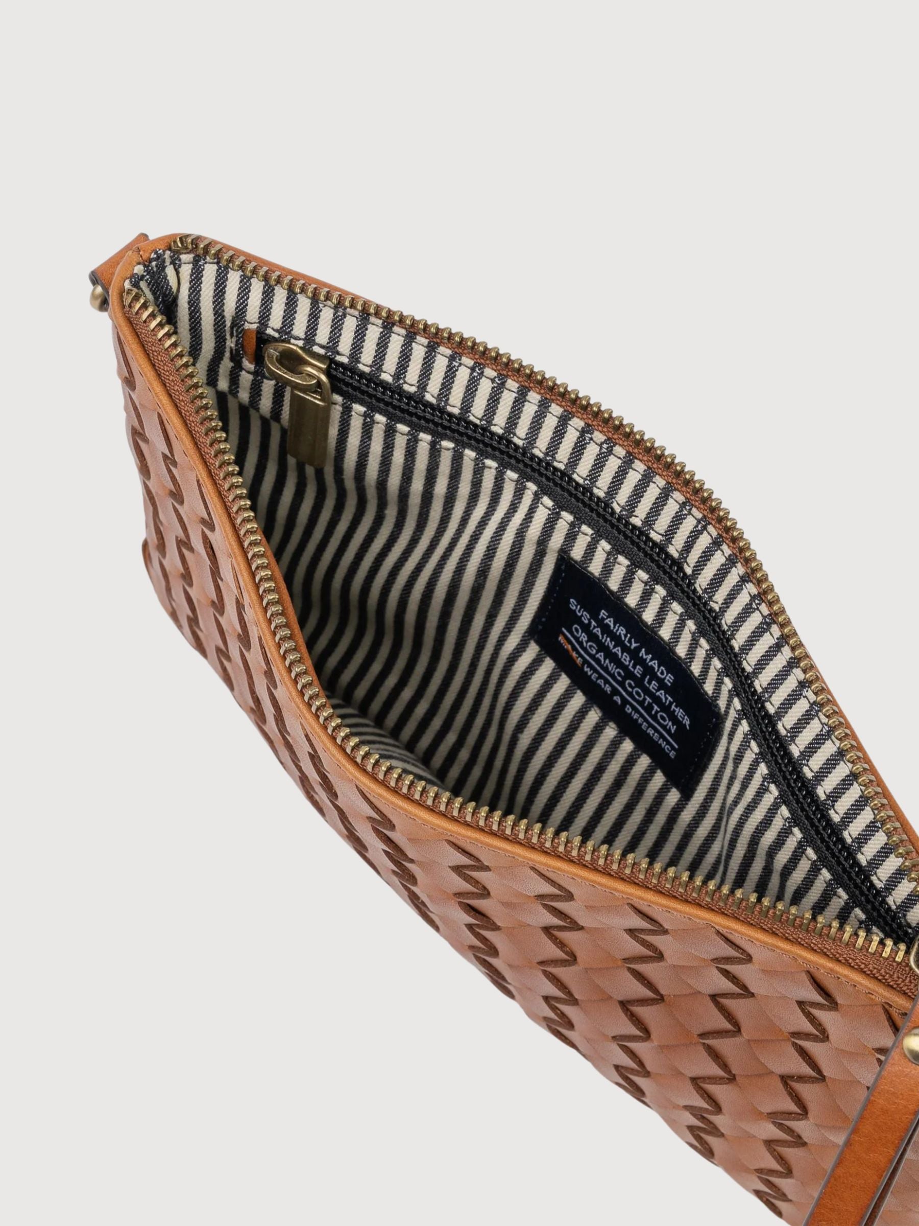 Bag Lexi Cognac Woven Leather | O My Bag