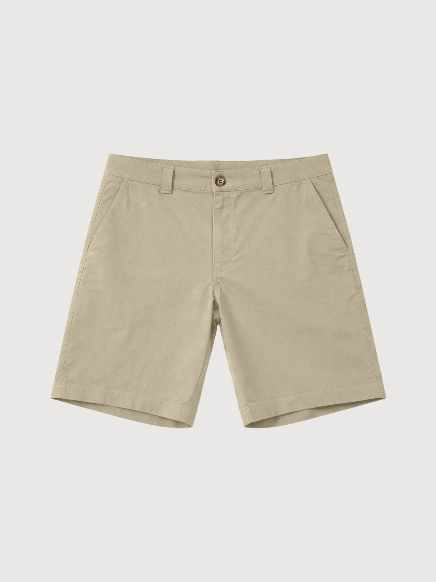 Shorts Chino Man Light Khaki Gots Cotton | Mazine