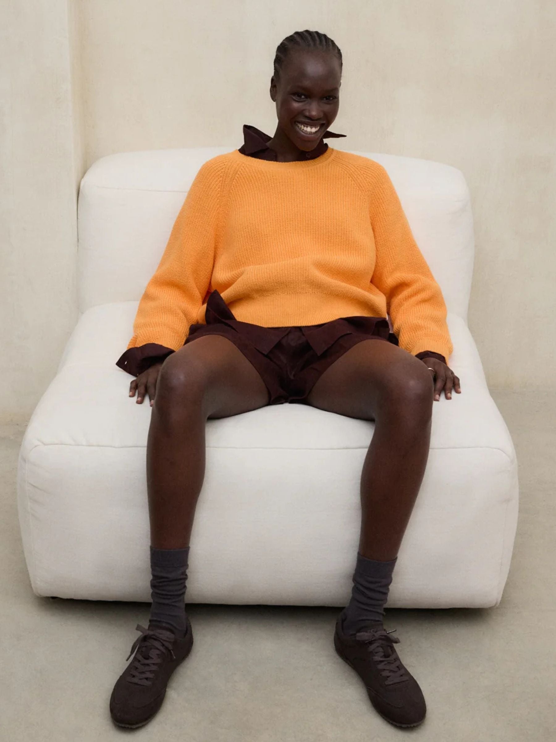 NONI KNIT WOMAN Mandarino | Ecoalf