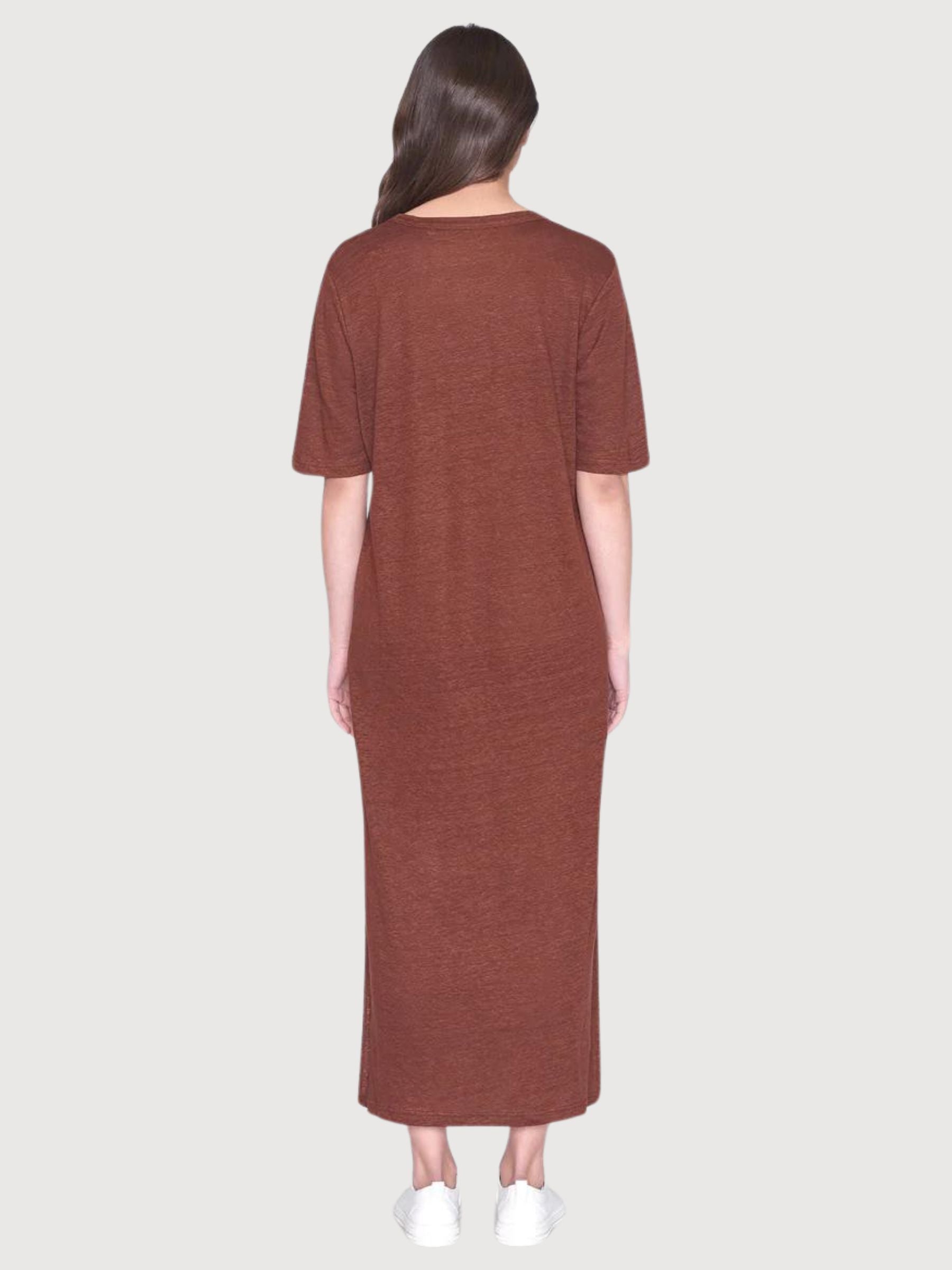 Abito Marrone Lino Donna | Knowledge Cotton Apparel