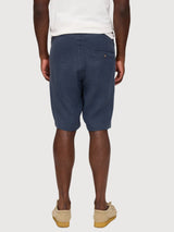 Shorts Regular Linen Man Ink Blue | Mazine