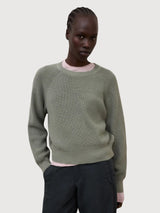 Pullover Noni Knit Woman Sage Cotton  | Ecoalf