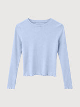 Longsleeve Babylock Hems Woman Cloud Blue | Mazine