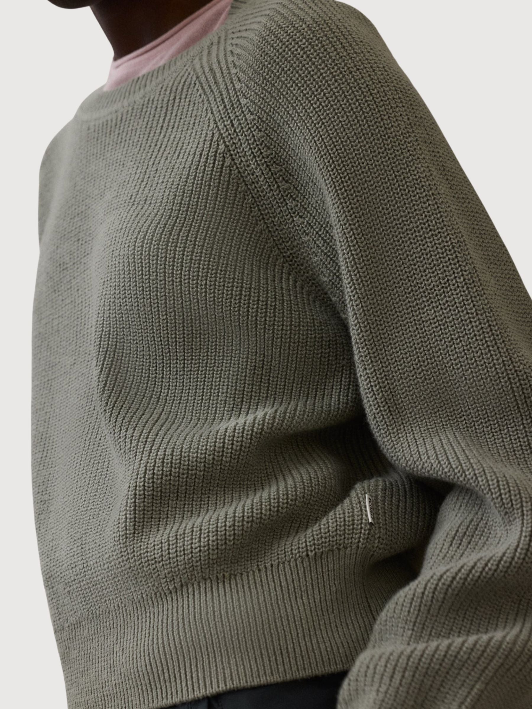 Pullover Noni Knit Woman Sage Cotton  | Ecoalf