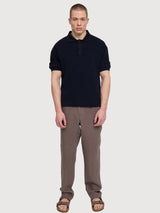 Hemd Knot Polo Man Indigo Gots Cotton | Mazine