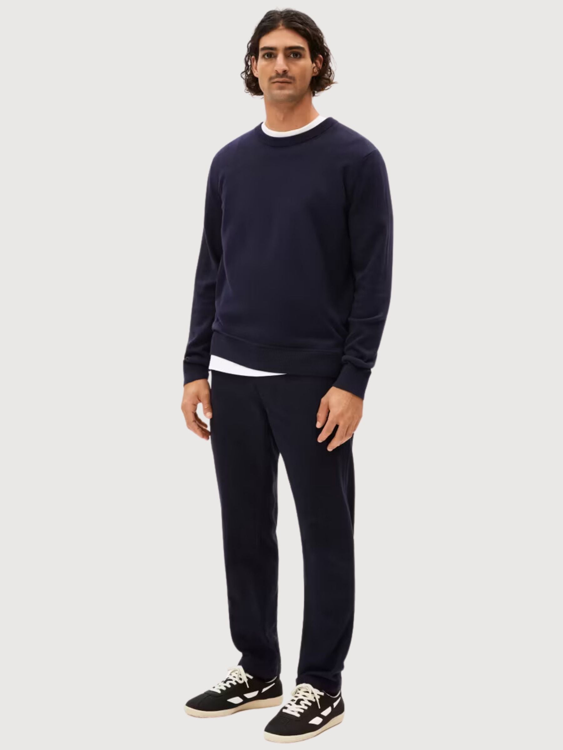 Pullover Loukaa Dunkelblau Mann Baumwolle | Armedangels