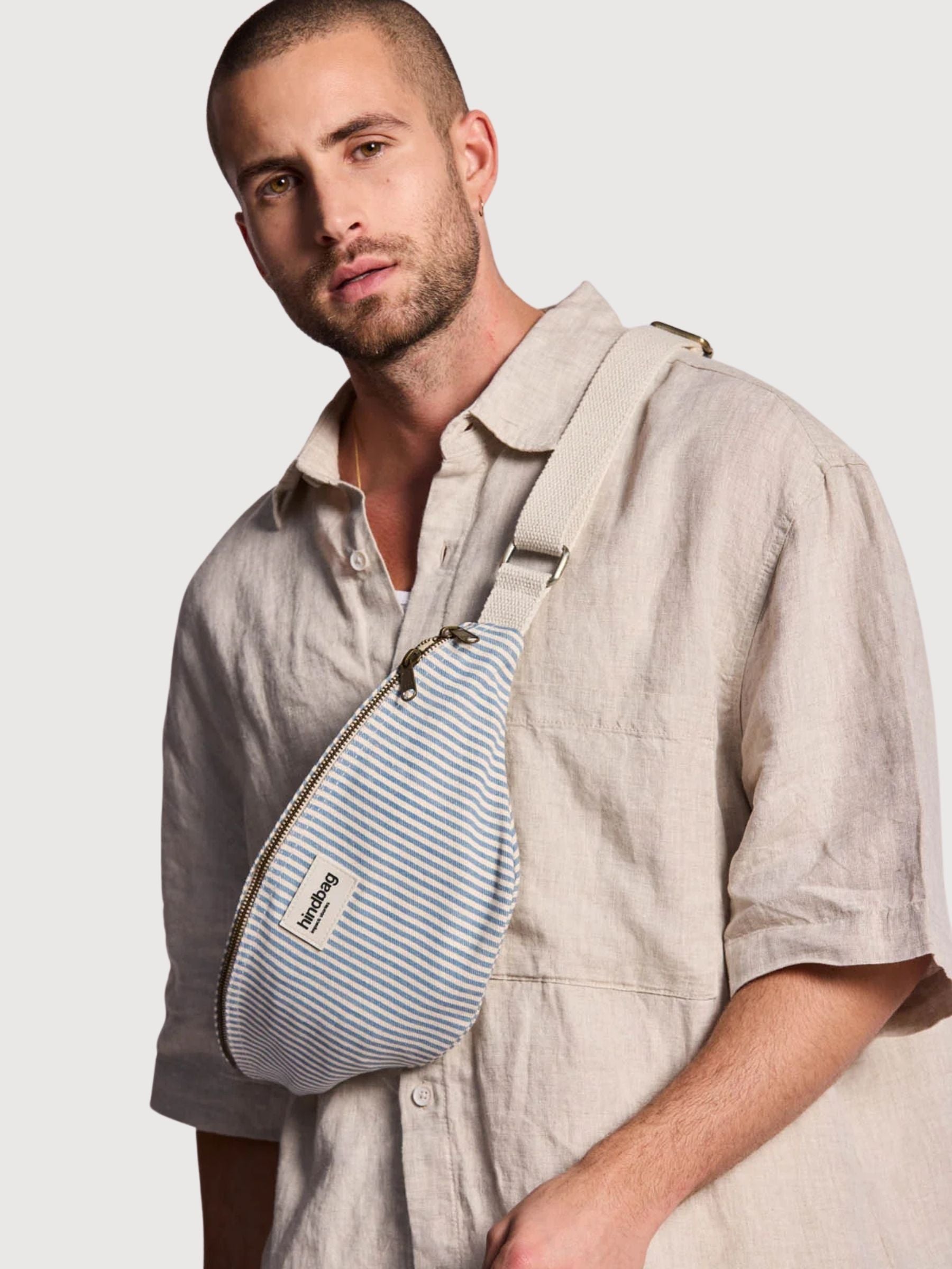 Fanny Pack Olivia Rayures Bleu | Hindbag