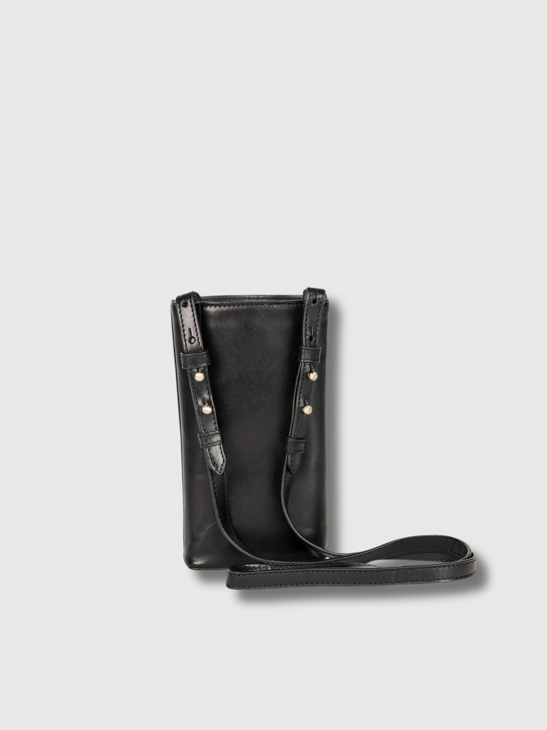 Borsa Charlie in Pelle Nera per Smartphone e Accessori | O My Bag