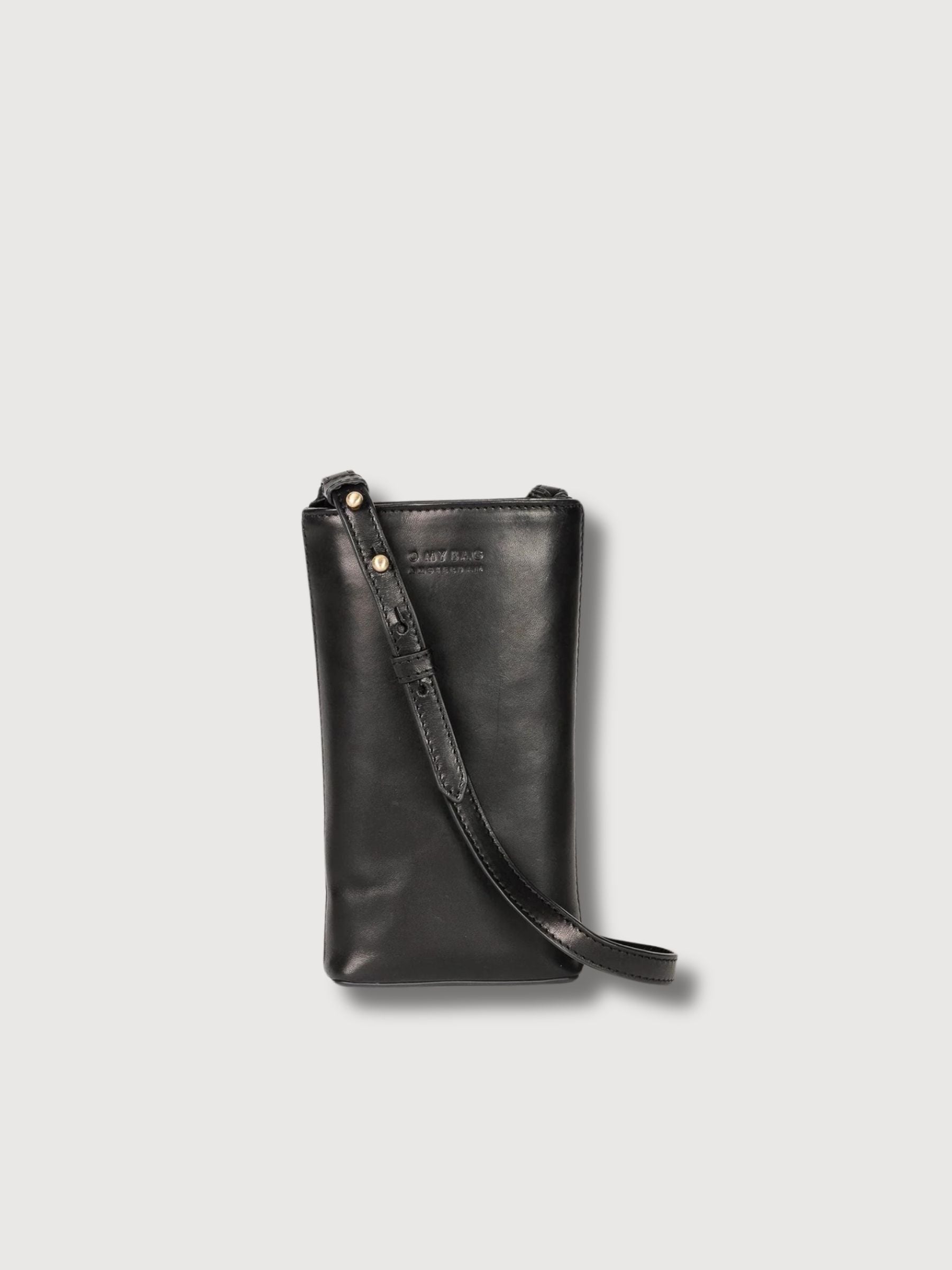 Borsa Charlie in Pelle Nera per Smartphone e Accessori | O My Bag