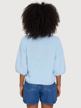 Pullover Half Sleeve Knit Woman Dream Blue | Mazine