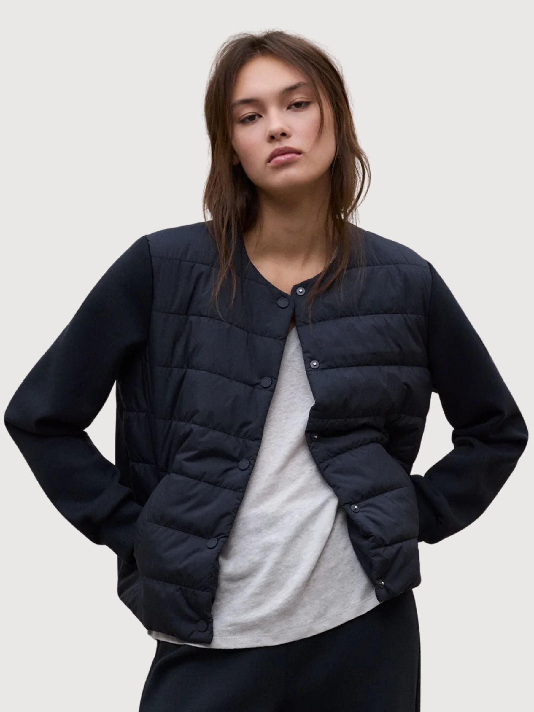 Jacke Ayla Hybrid Damen Dunkelblau | Ecoalf
