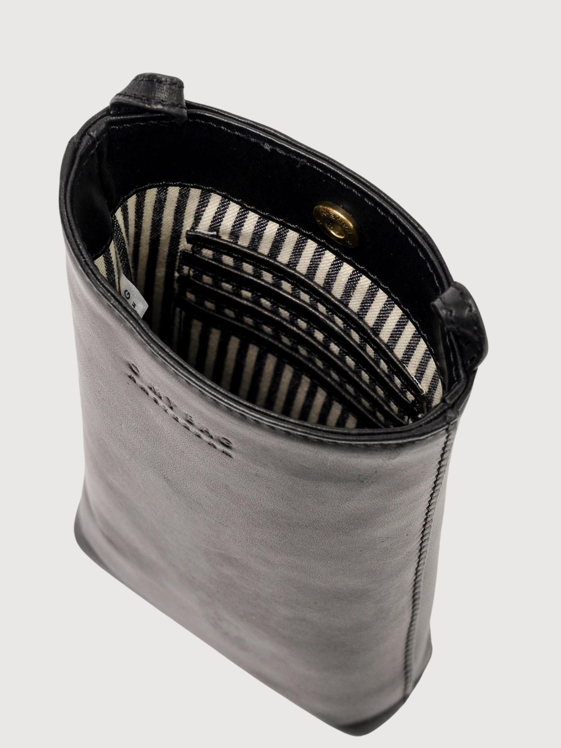 Borsa Charlie in Pelle Nera per Smartphone e Accessori | O My Bag