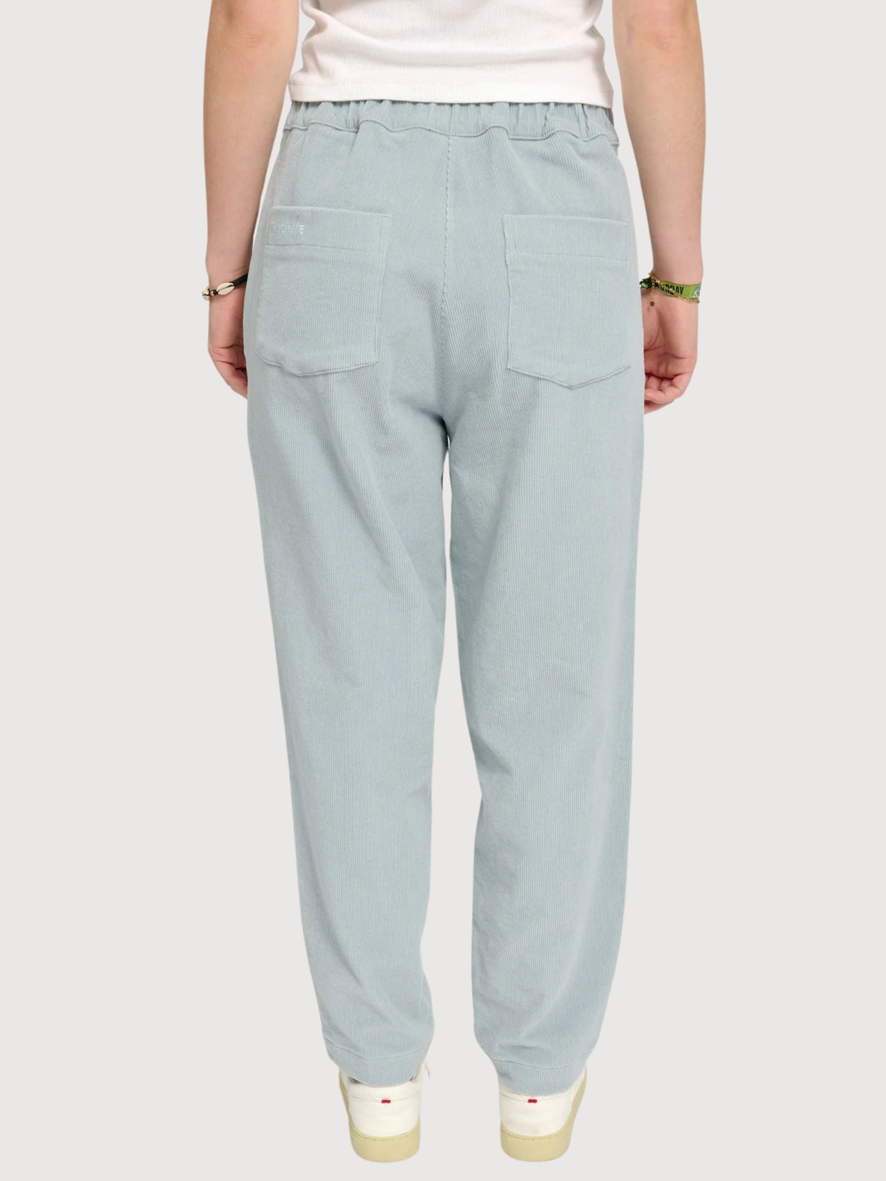 Trouser Corduroy Woman Cotton Pearl Blue | Mazine