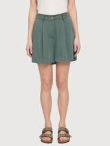 Shorts Pleated Viscose Woman Bottle | Mazine