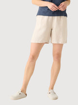 Shorts Posey Grigio Chiaro Donna Lino | Knowledge Cotton Apparel