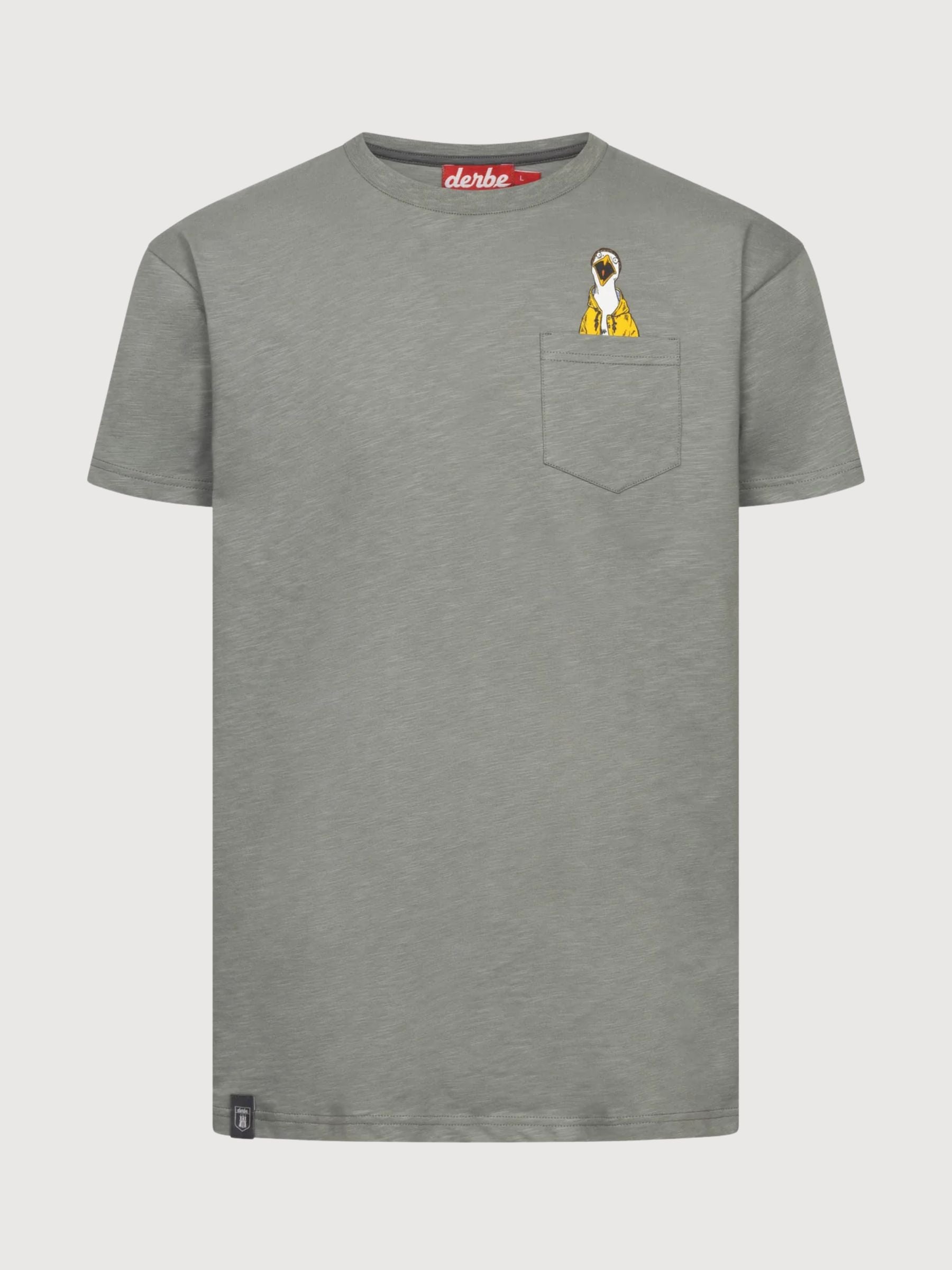 T- Shirt Schreimoewe Pocket Neutral Grey | Derbe