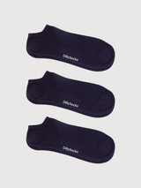 Short Socks Dark Navy 3-Pack Organic Cotton | DillySocks