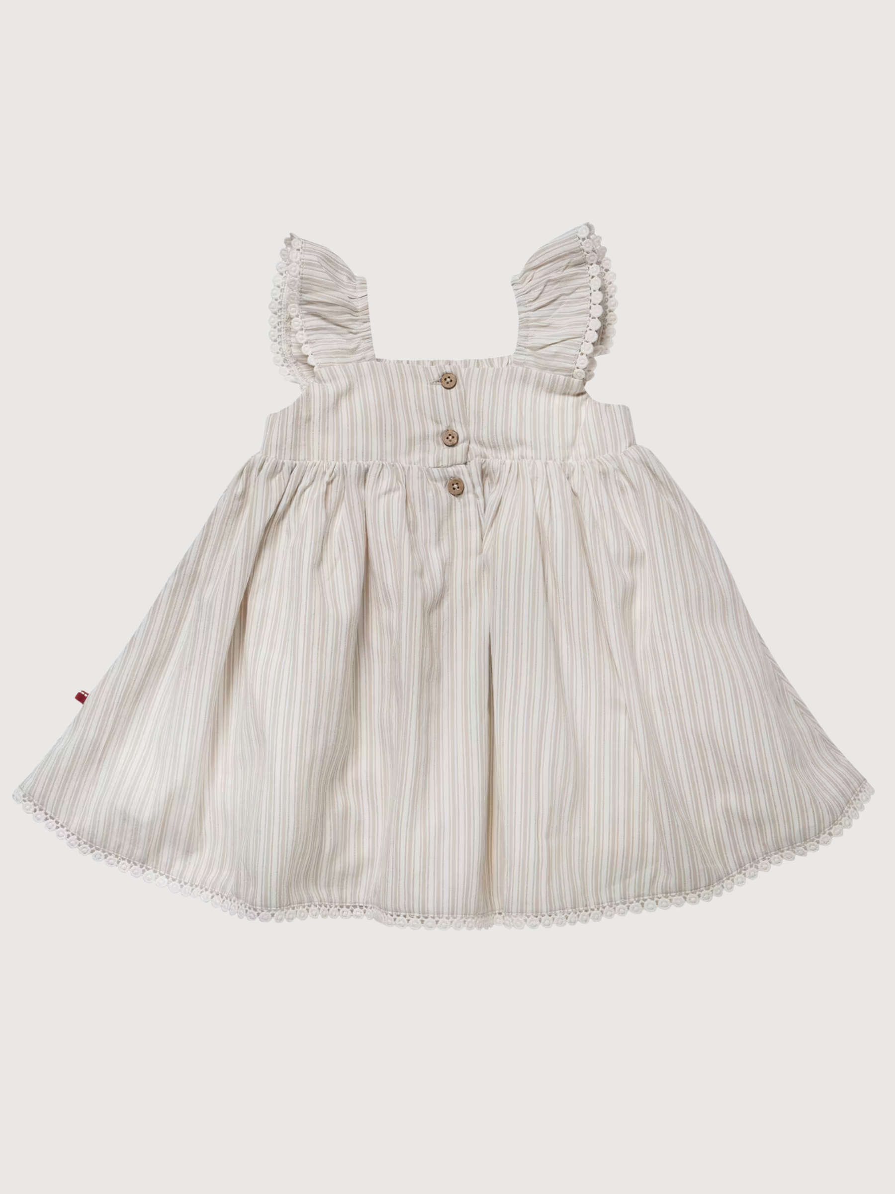 Dress with Flutter Sleeves Kid girl Organic Cotton | People Wear Organic