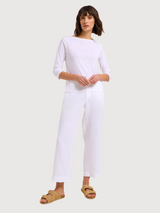 U-Boot Shirt mit 3/4 GOTS White | Lanius