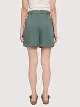 Shorts Pleated Viscose Woman Bottle | Mazine