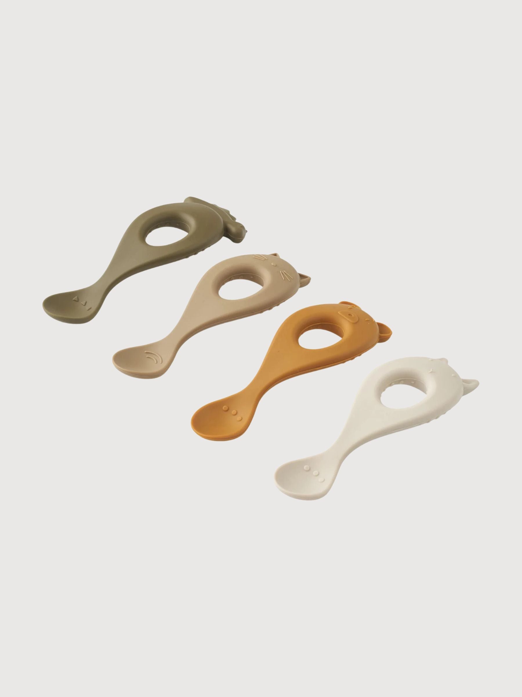 Silikonlöffel für Kinder Liva 4-Pack Sandy Multi Farmen | Liewood