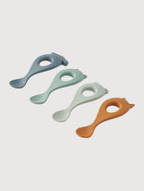 Liva Silicone Spoon 4-Pack Whale blue multi mix | Liewood