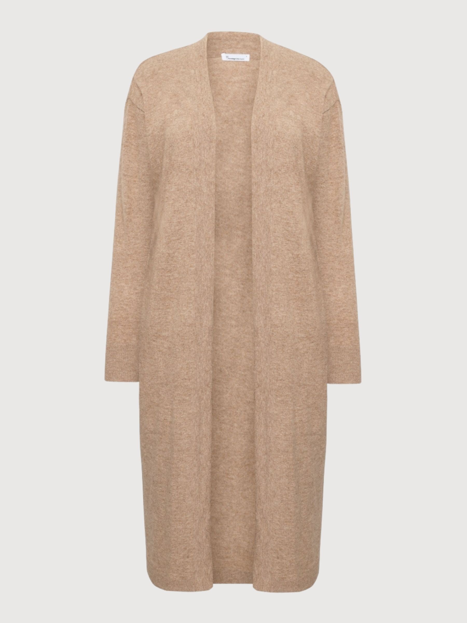 Long Cardigan Beige Woman | Knowledge Cotton Apparel