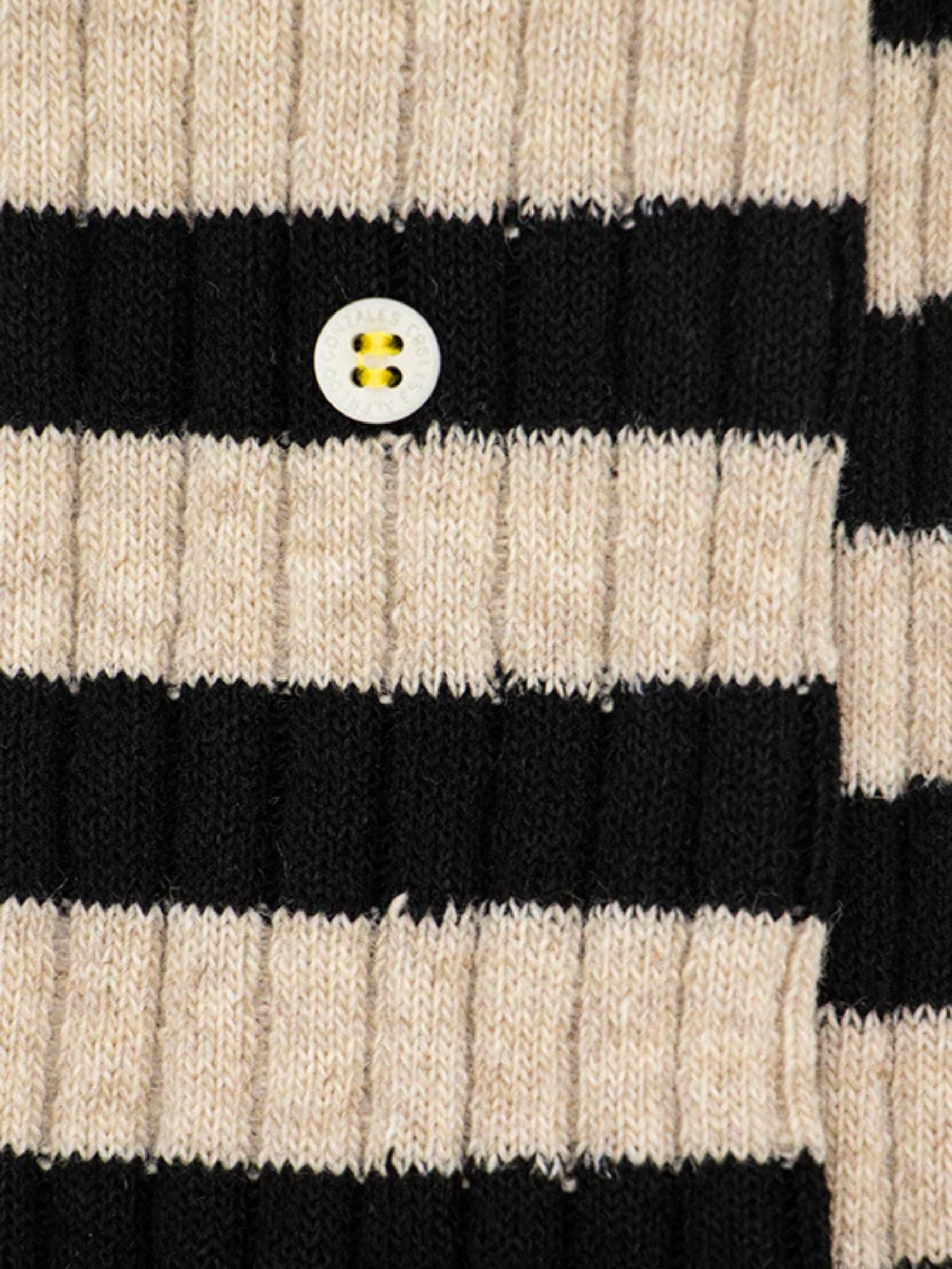 Merino Wool Stripes Socks Navy & Beige | Alfredo Gonzales