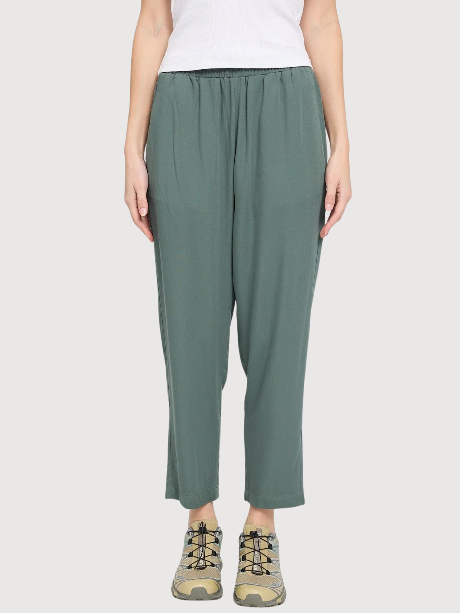 Hose mit geradem Bein aus Viskose, Damen, Flasche | Mazine
