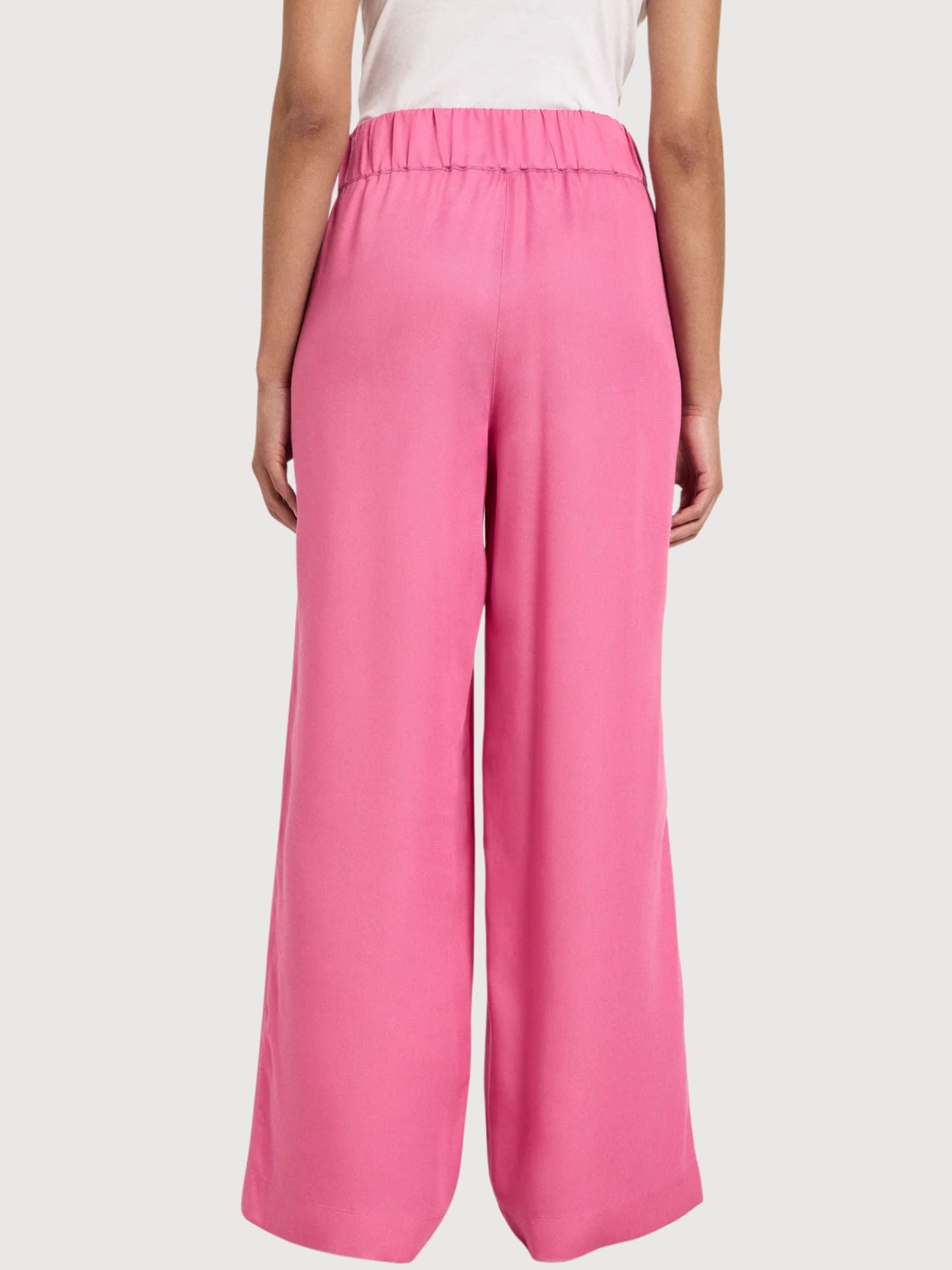 Pantalone Wide Leg Bright Orchid Lyocell | Lanius