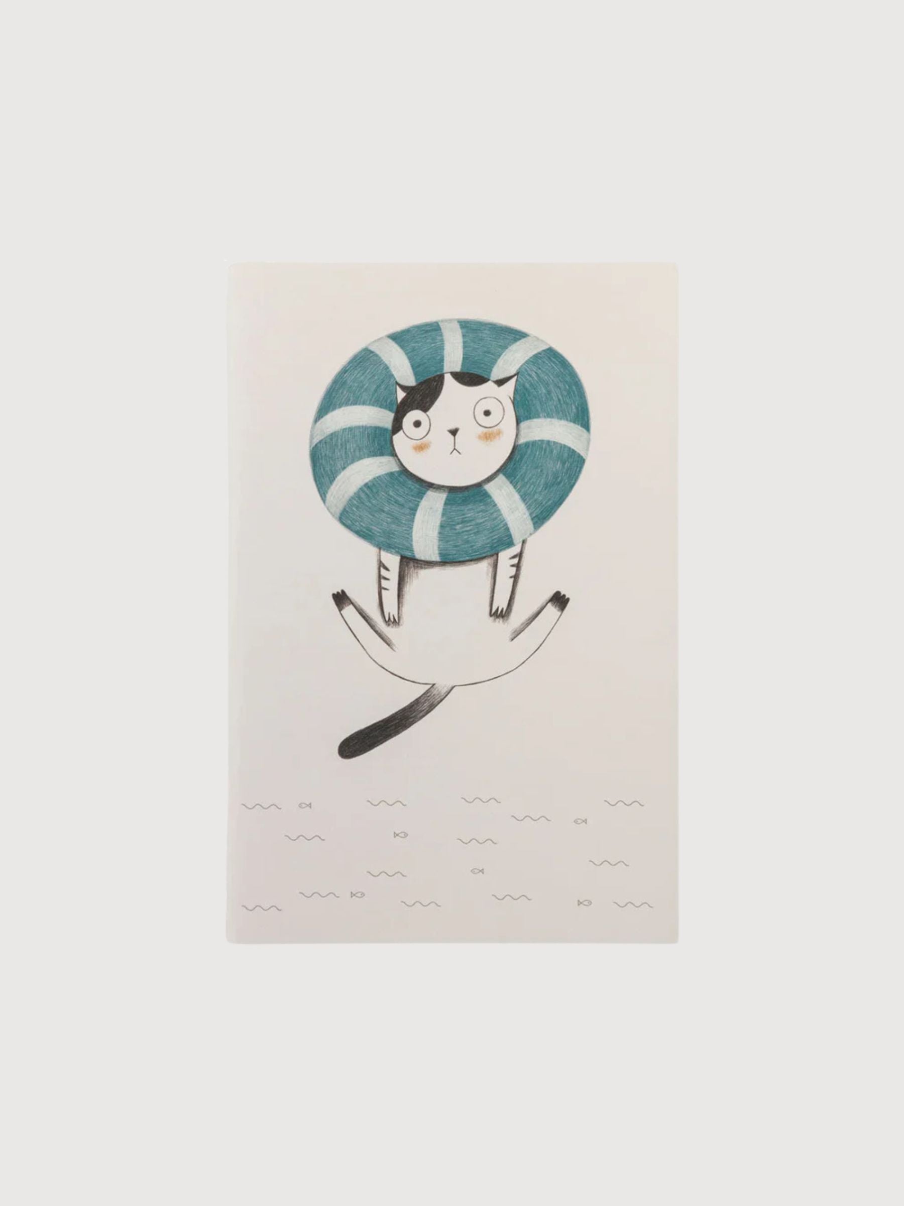 Notizbuch BLUE SPLASHY CAT | Tranquillo