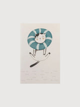 Notizbuch BLUE SPLASHY CAT | Tranquillo
