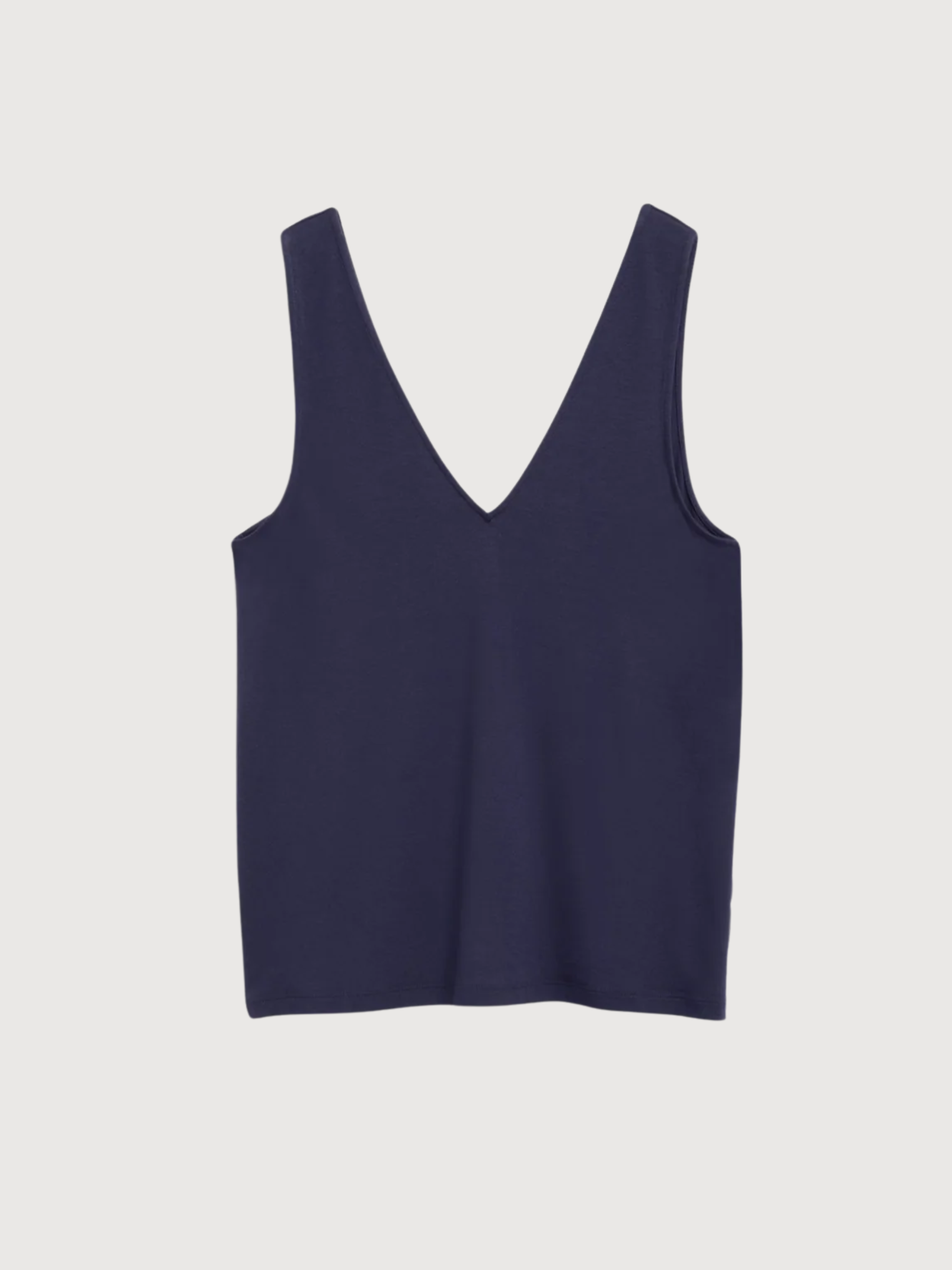 Top in jersey scollato a V Navy tinto | Armedangels