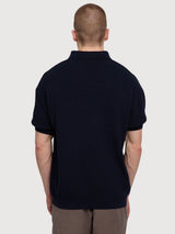 Hemd Knot Polo Man Indigo Gots Cotton | Mazine