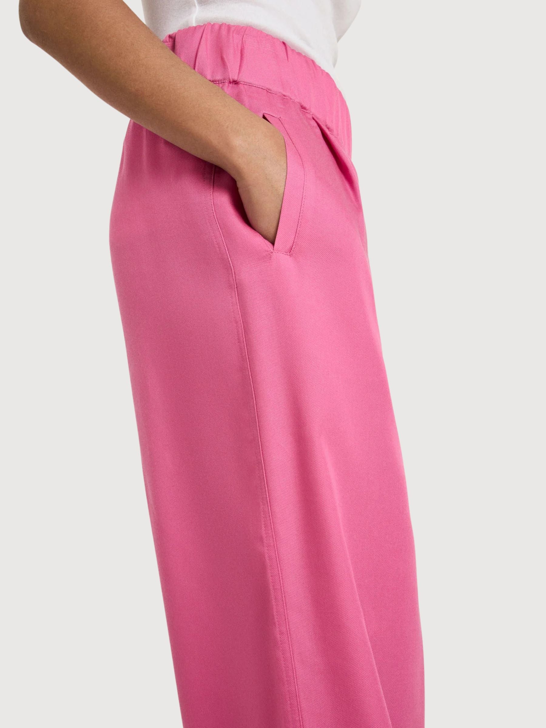 Pantalone Wide Leg Bright Orchid Lyocell | Lanius