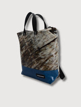 Backpack F201 Blu beige a motivi di pete in teli per camion usati | Freitag