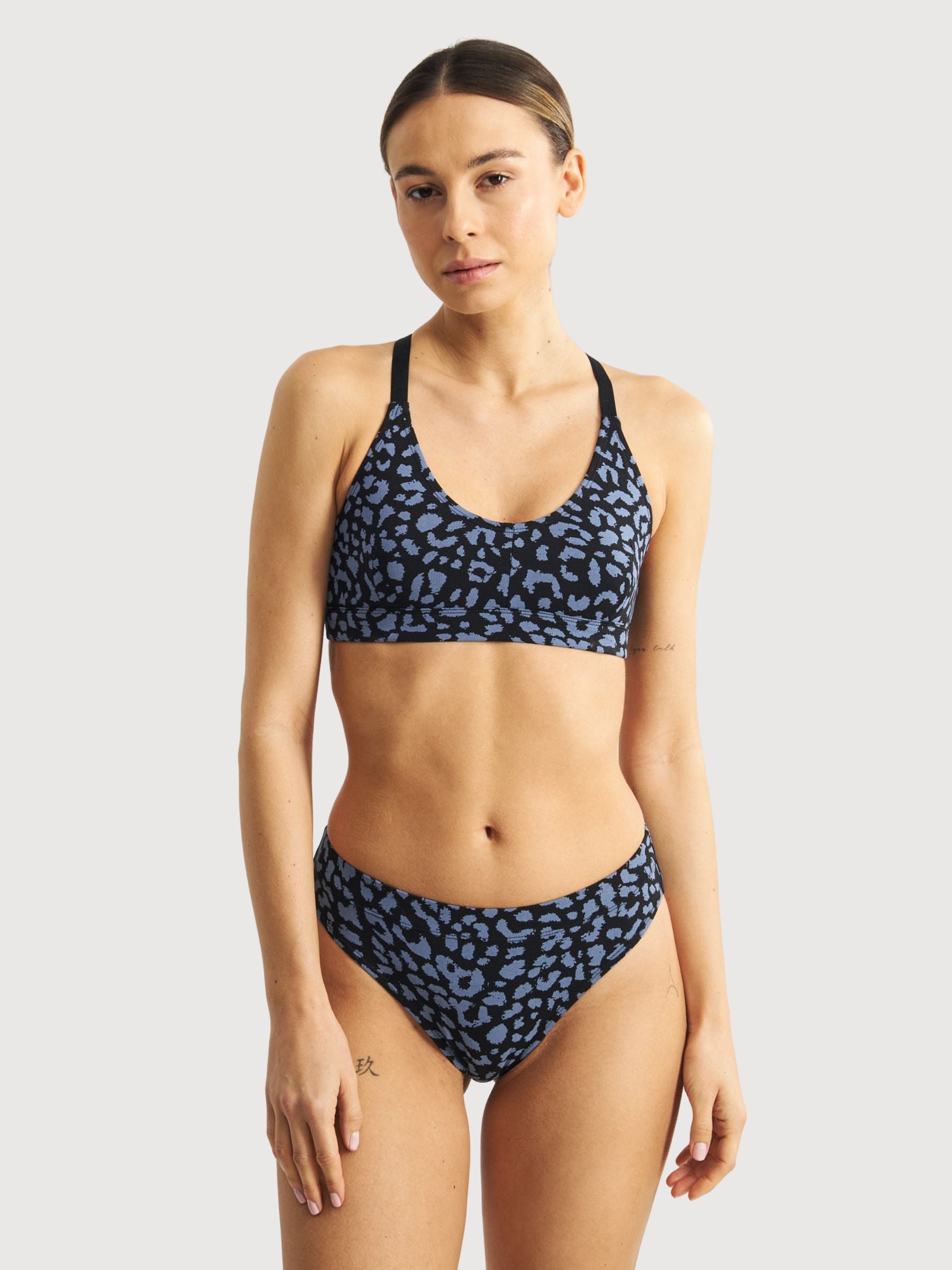 Junsele Reggiseno Morbido Leopard blu | Dedicated